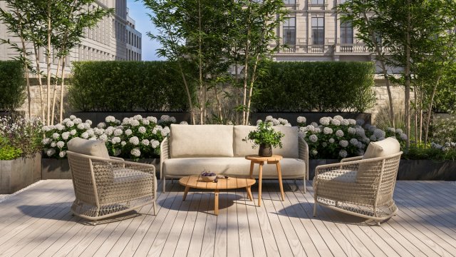 [4SO-213936 213937] Salon de jardin Puccini 4 Seasons Outdoor – mobilier extérieur haut de gamme Belgique