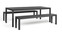 Ensemble RIO anthracite + bancs en aluminium de Nardi outdoor