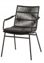 Chaise de jardin WAVE - aluminium anthracite + cordes - Taste by 4 seasons, WAVE, 91015