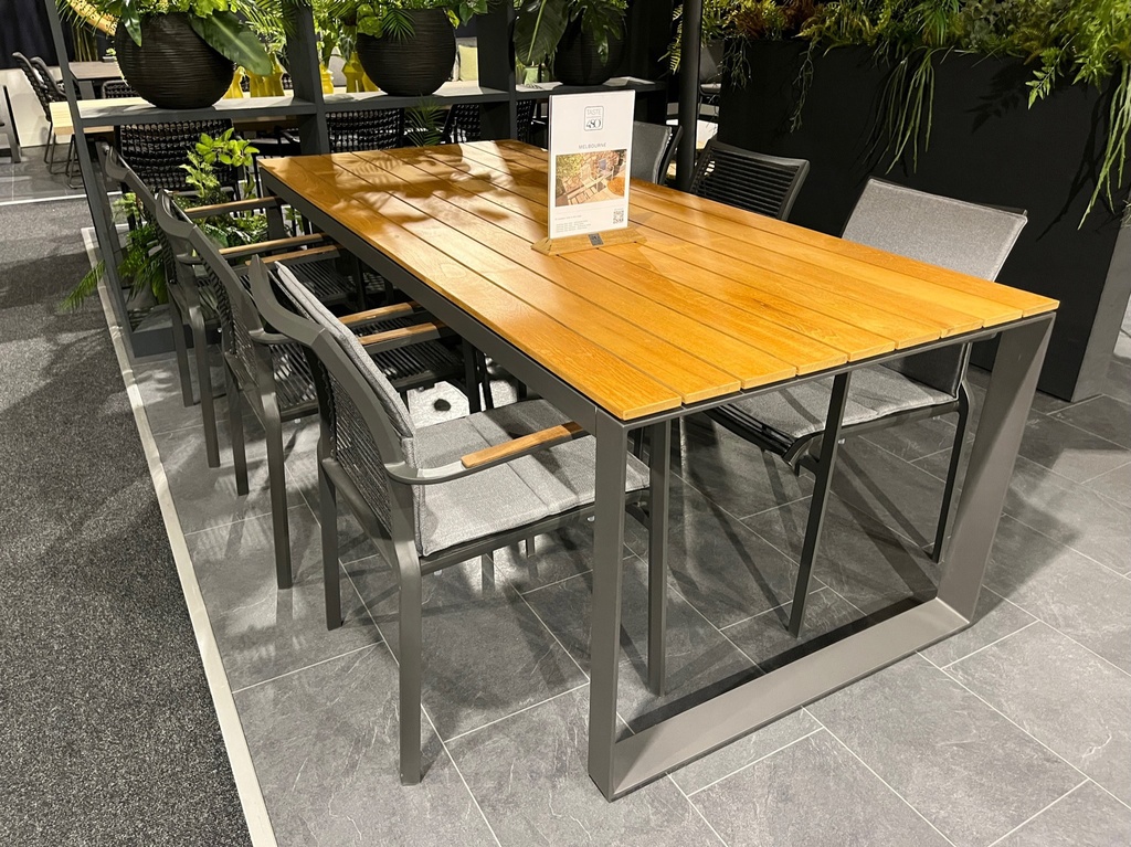 [4SO - 91404 91064] Ensemble de jardin Heritage & Melbourne – Table teck 220 cm + 6 chaises | 4 Seasons Outdoor