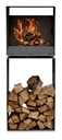 Braséro au feu de bois OUTR SQUARE 110 en acier | Braséro design pour terrasse et jardin