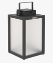 Lanterne solaire Les Jardins TINK230 Tradition 40 cm – lampe d’extérieur rechargeable aluminium et verre dépoli