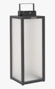 Lanterne solaire Les Jardins TINK231 Tradition 65 cm – lampe d’extérieur rechargeable teck et aluminium 500 lm