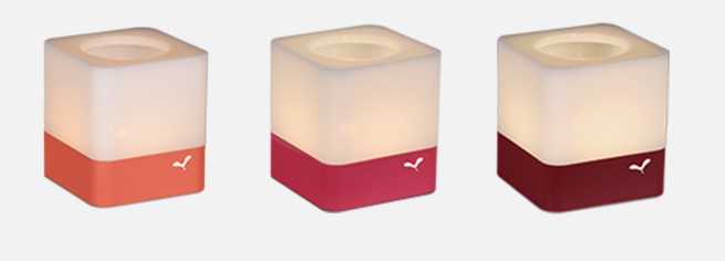 Photophores Fermob CUUB lot de 3 H8 cm Piment / Capucine / Rose Praline – photophores décoratifs outdoor design