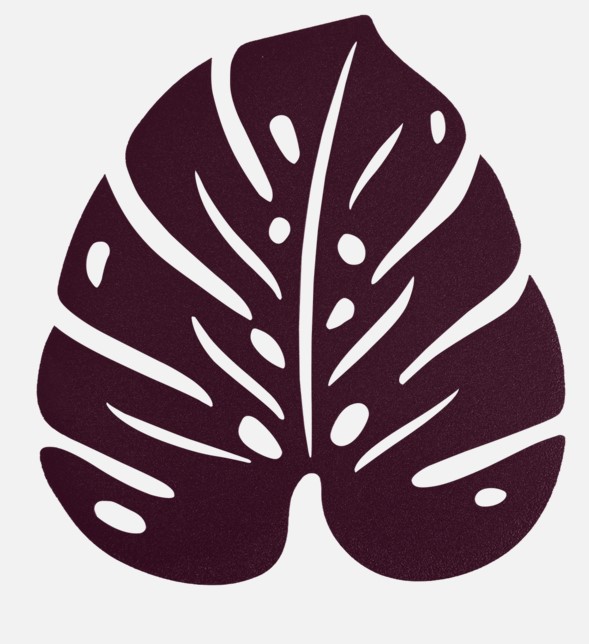 Dessous de plat Monstera 24 x 22 cm - Fermob - Cerise noire, CERISE NOIRE, 3018, DESSOUS, PLAT