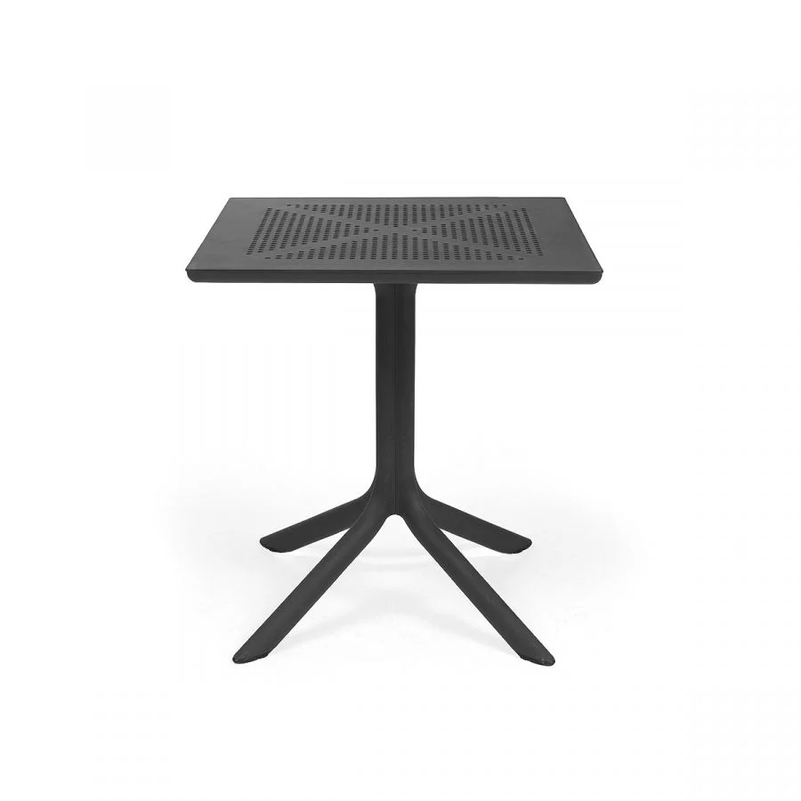 [NARDI - 4008402000] Table bistrot CLIP 70 anthracite – Table carrée en résine fiberglass – Nardi Outdoor
