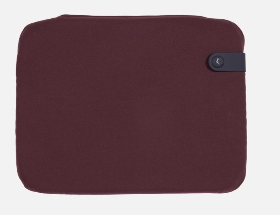 Galette outdoor chaise BISTRO FERMOB - 38 x 30 cm - Color MIX Lie de Vin, COUSSIN, COLOR MIX, GALETTE, 2720A4, LIE DE VIN