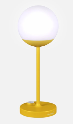 Lampadaire Fermob Mooon! H41cm – lampe LED rechargeable sans fil design Tristan Lohner pour intérieur et extérieur