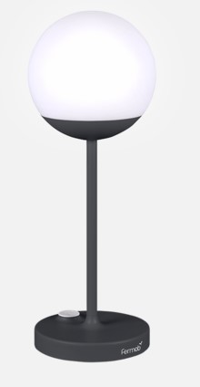 Lampadaire Fermob Mooon! H41cm – lampe LED rechargeable sans fil design Tristan Lohner pour intérieur et extérieur
