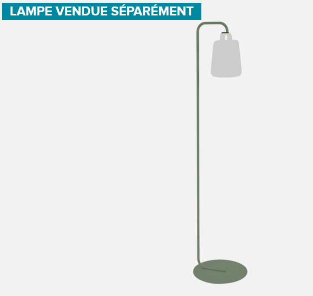 Pied simple Fermob Balad 3631 – support lampadaire pour lampe Balad H25 design Tristan Lohner