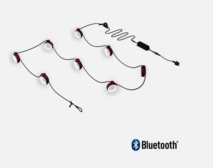 Guirlande lumineuse Fermob Hoopik L1200 cm – éclairage LED extérieur rechargeable et connecté