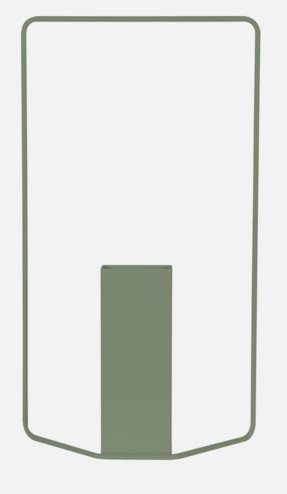Vase rectangulaire ITAC Fermob H62 cm – Vase design en métal pour intérieur et extérieur