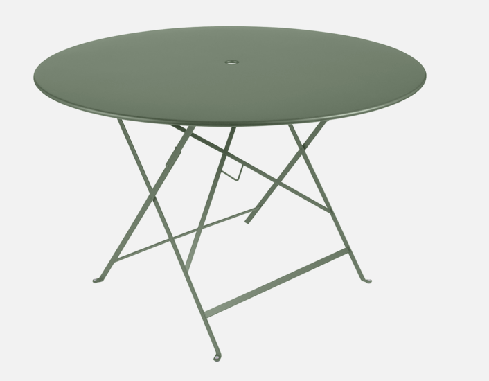 [FERMOB-023782] BISTRO Table ronde pliante en métal de FERMOB - Diamètre: 117 cm, TABLE, BISTRO, RONDE, 0237 (Cactus)