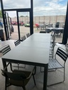 Ensemble de jardin en aluminium et acier - RIBAMBELLE - SUPRISING - STUDIE avec 10 chaises - FERMOB