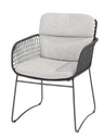 Chaise de Jardin Aprilla Anthracite avec 2 Coussins – Tressage Hularo Haut de Gamme de 4 seasons outdoor