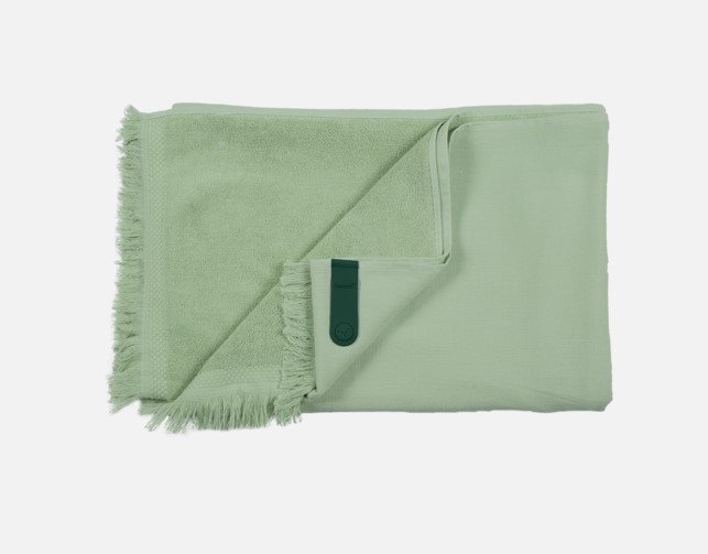 [FERMOB-3102C5] Fouta de plage Fermob Color Mix Vert Olive – Drap de plage coton & éponge - 200x100 cm
