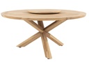 Table ronde PRADO Ø160 cm – Plateau en teck & pied croisé anthracite – Taste by 4 Seasons Outdoor