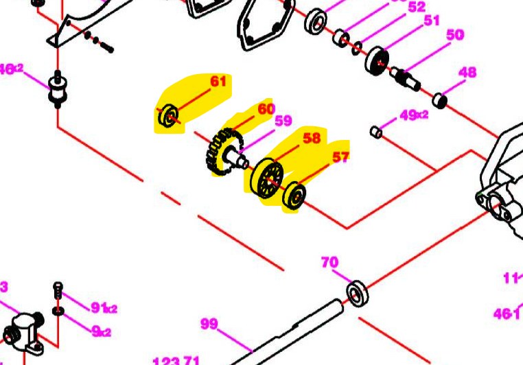 kit couronne reducteur, M2481519, 60, M248151960, M2481519.60