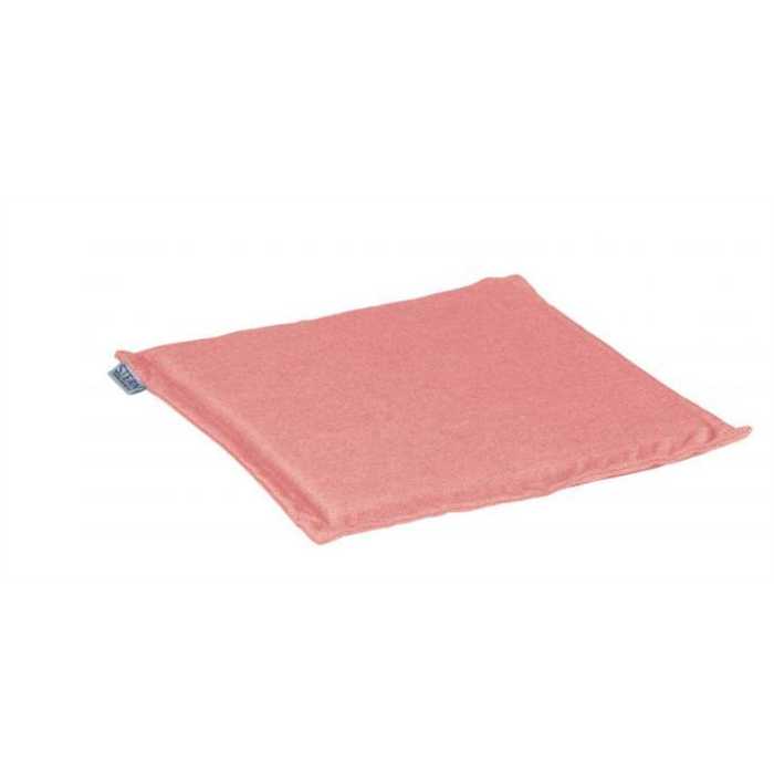 Coussin d’assise STERN Top Levanto corail uni 44x44 cm – coussin extérieur confort pour fauteuil de jardin