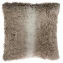 Coussin imitation fourrure noir/marron/blanc - J-LINE, 5415203768629