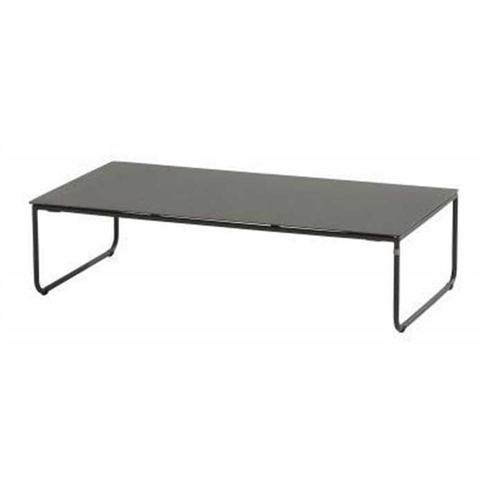 Table basse de jardin structure en aluminium anthracite 110 x 60 cm H.30cm - DALI - 4 seasons, 213548