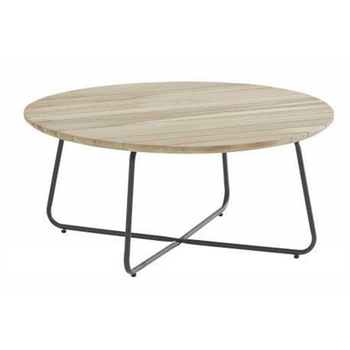 [4SO-213374] Table basse de jardin ronde en teck D.90 cm - H.40 cm - AXEL - 4 SEASONS, 213374, TABLE BASSE, AXEL, 8718144570427