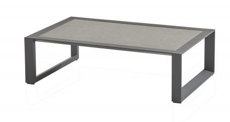 Table basse - 120 x 75 cm - structure en aluminium et plateau en céramique - DAZZLING TASTE