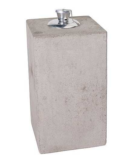 [STERN LAMPE BETON] Lampe de jardin STERN effet béton 20x20x40 cm – lampe décorative extérieure avec réservoir et mèche