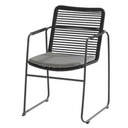 Chaise de jardin avec coussin - Structure en aluminium anthracite - ELBA - TASTE, 90725, ELBA