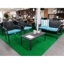 Salon de jardin en résine anthracite NET- Nardi
