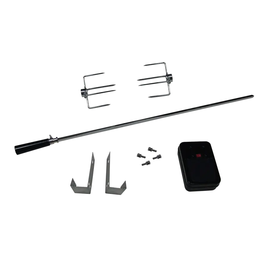 [BARBECOOK ROTISSOIRE] Rôtissoire Barbecook Brahma 80 cm – Kit Motorisé pour BBQ Gaz Quisson & Brahma, Cuisson Uniforme Volailles et Rôtis