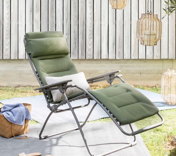 [LAFUMA 3110-8902] Fauteuil Lafuma Futura BeComfort Olive LFM3110-8902 – relax zéro gravité matelassé pour jardin et terrasse