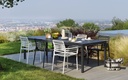 Ensemble de jardin Nardi - Table RIO extensible 210/280 cm anthracite + 6 chaises DOGA, RIO, DOGA