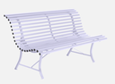 LOUISIANE Banc FERMOB 150cm - 1000