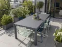 Ensemble extérieur en promotion Fermob Ribambelle + chaises Surprising – table extensible aluminium Belgique