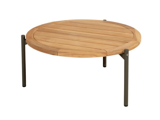 Table basse YOGA - plateau en teck D.73 cm H.35 cm - couleur: "terre" de 4 seasons outdoor, YOGA, TERRE