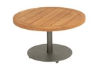 Table basse VOLTA - plateau en teck D.60 cm H.35 cm - Aluminium couleur: "olive" de 4 seasons outdoor, OLIVE, VOLTA