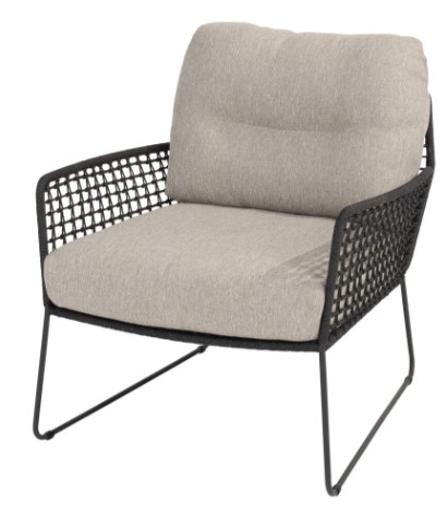 [TASTE-91561] Fauteuil de jardin RHODOS structure en inox anthracite - TASTE by 4 seasons outdoor, RHODOS