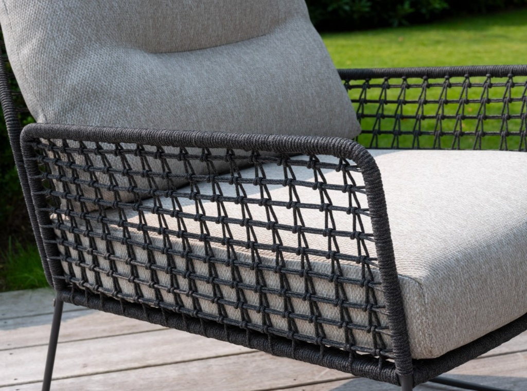 [TASTE-91561] Fauteuil de jardin RHODOS structure en inox anthracite - TASTE by 4 seasons outdoor, RHODOS
