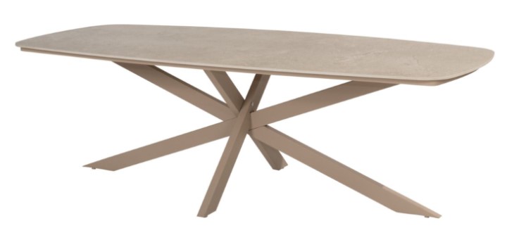 [TASTE-91601+91602] Table de jardin PRADO latté 240 x 105 cm – Aluminium & plateau céramique – Taste by 4 Seasons Outdoor