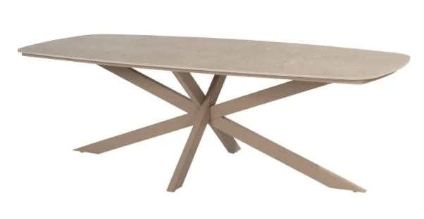 [TASTE-91601+91602] Table de jardin PRADO latté 240 x 105 cm – Aluminium & plateau céramique – Taste by 4 Seasons Outdoor