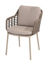 Chaise de Jardin Puglia Design en Aluminium & Cordes Outdoor – Couleur "latté" Confort Extérieur Haut de Gamme
