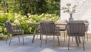 Chaise de Jardin Puglia Design en Aluminium & Cordes Outdoor – Couleur "latté" Confort Extérieur Haut de Gamme