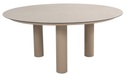 Table de jardin DONATO LOW latte Ø160 cm – Table basse repas en aluminium & céramique – Taste by 4 Seasons Outdoor