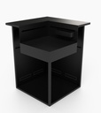 Support d’Angle Forge Adour FA-030355 – Module Cuisine Extérieure en Acier Noir avec Comptoir Bar, Rangement Intégré et Design Modulable Premium