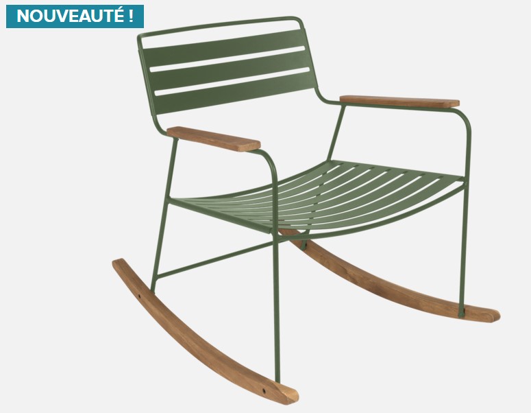 [FERMOB-122882] Rocking Chair Surprising de Fermob – Fauteuil à bascule design extérieur (Cactus)