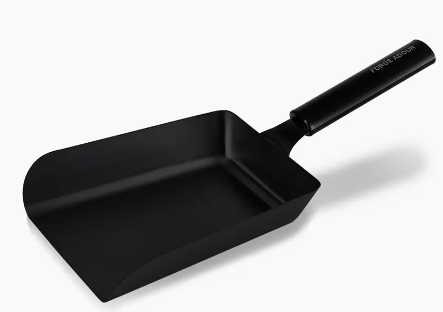 [FA-030518] Pelle Forge Adour Titane pour Plancha – Spatule Large Inox Antiadhésive