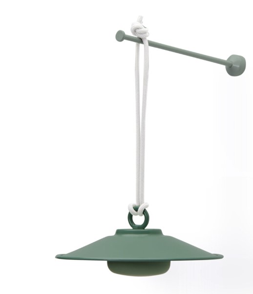 Lampe suspension sans fil avec abat-jour CHAP-O VERT couleur "Sage" de FATBOY