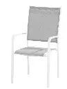 Chaise de jardin en aluminium - couleur blanche - TOSCA - 