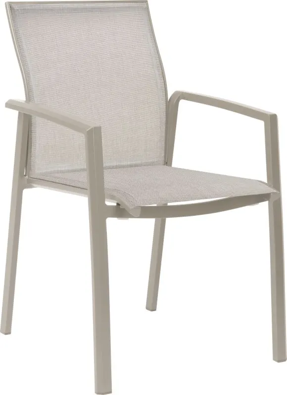[STERN-416870] Chaise de jardin KARI Greige & textilène sésame – Stern Möbel